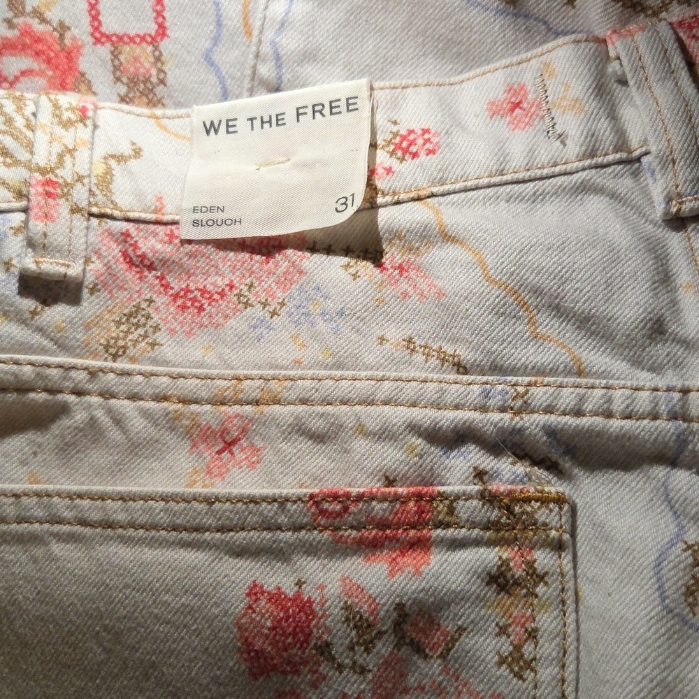 We The Free NWTs Eden Printed High Slouchy Jeans - Picture 7 of 7